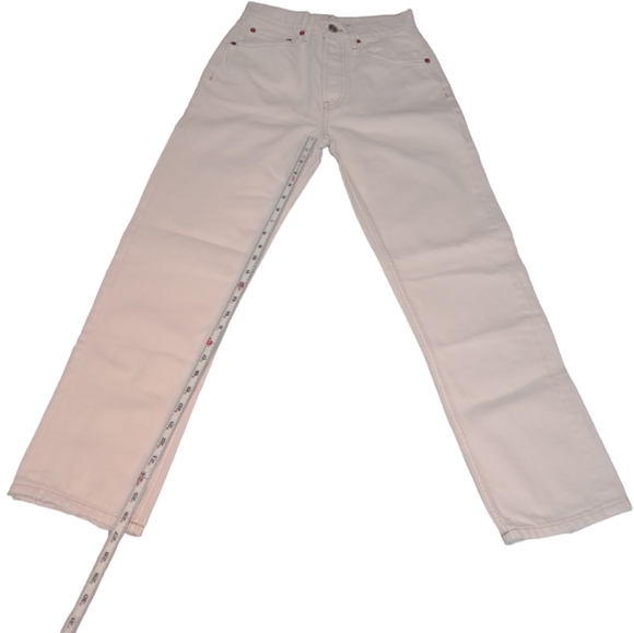Levi's Redone White Vintage Women's Jeans High Rise Straight Leg Size 24 NWT - Picture 16 of 16